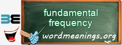 WordMeaning blackboard for fundamental frequency